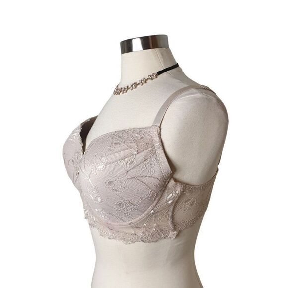 Women's Bra 38DD Full Coverage Lightly Padded Lace Bra Underwire 38E - Picture 2 of 7